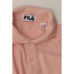 Fila mens polo shirt IT 48 medium pink cotton image 3