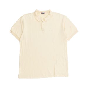Fila mens polo shirt IT 54 large off white cotton image 1