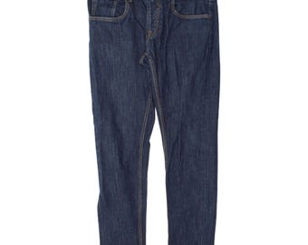 Vintage mens slim jeans IT 48 medium W34 L30 navy blue cotton