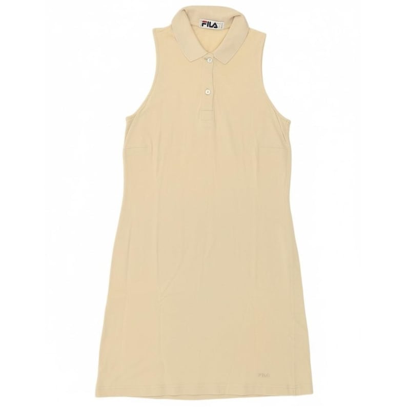 Vestido tipo polo sin mangas para mujer Fila IT 44 Beige medio Algodón imagen 1