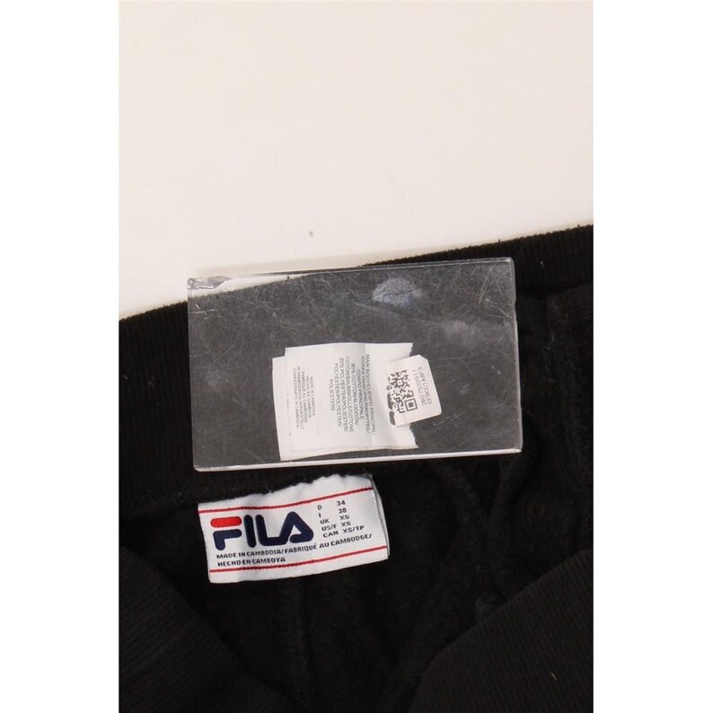Fila womens tracksuit trousers joggers UK 6 XS black cotton image 3