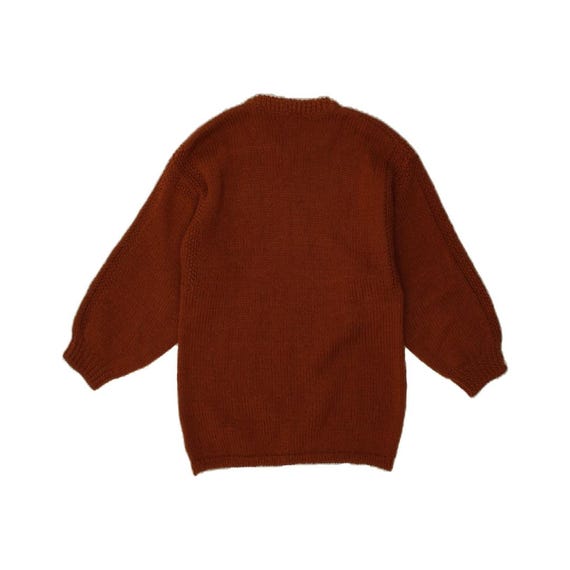 VINTAGE Womens Crew Neck Jumper Sweater UK 14 Medium Brown