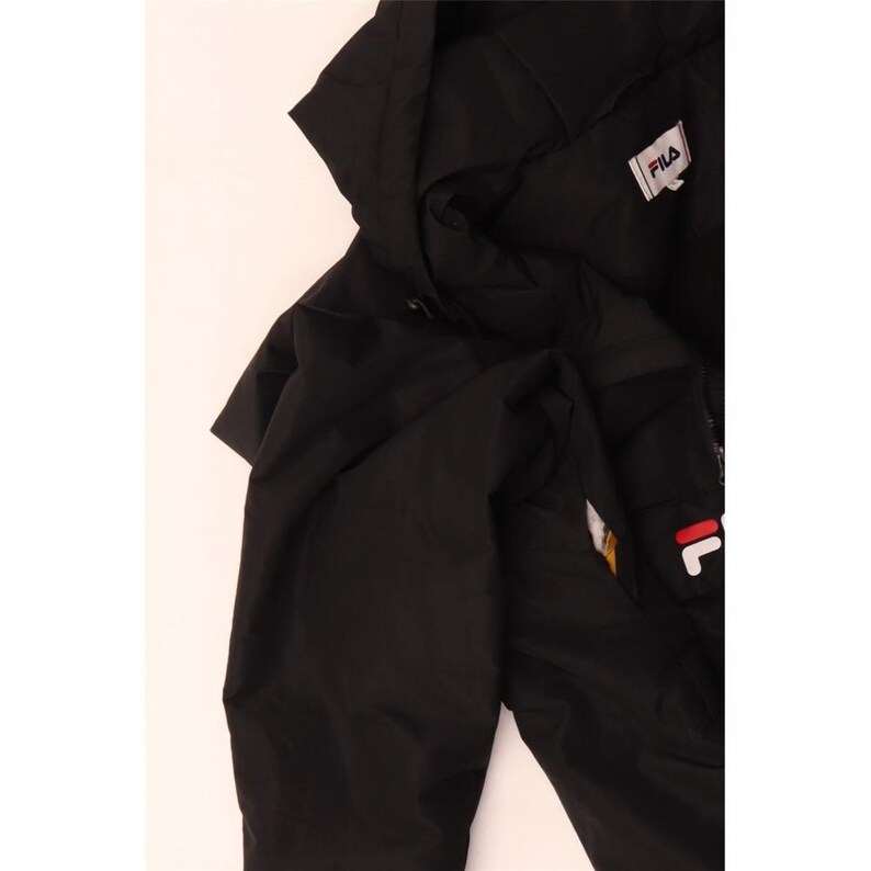 Anorak graphique à capuche Fila pour hommes UK 42 XL polyester noir image 3