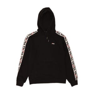 Fila mens graphic hoodie jumper small black colourblock cotton image 1