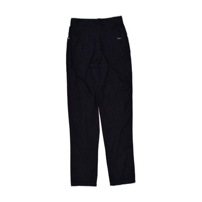 Fila womens high waist slim casual trousers IT 42 medium W26 L31 navy blue image 2
