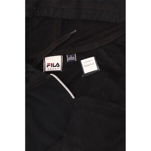 Fila womens zip hoodie sweater UK 16 large black cotton image 3