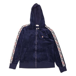 Fila grafische damestrui met rits en hoodie UK 14 medium marineblauw polyester afbeelding 1