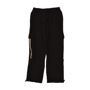 Fila mens cargo tracksuit trousers small black cotton image 1