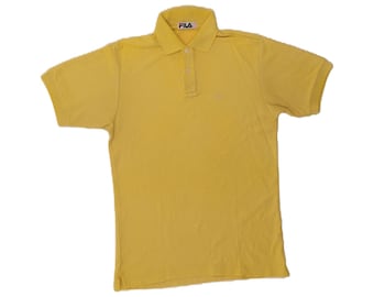 Fila mens polo shirt IT 46 small yellow cotton