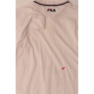 Fila mens long sleeve polo shirt XL white cotton image 4