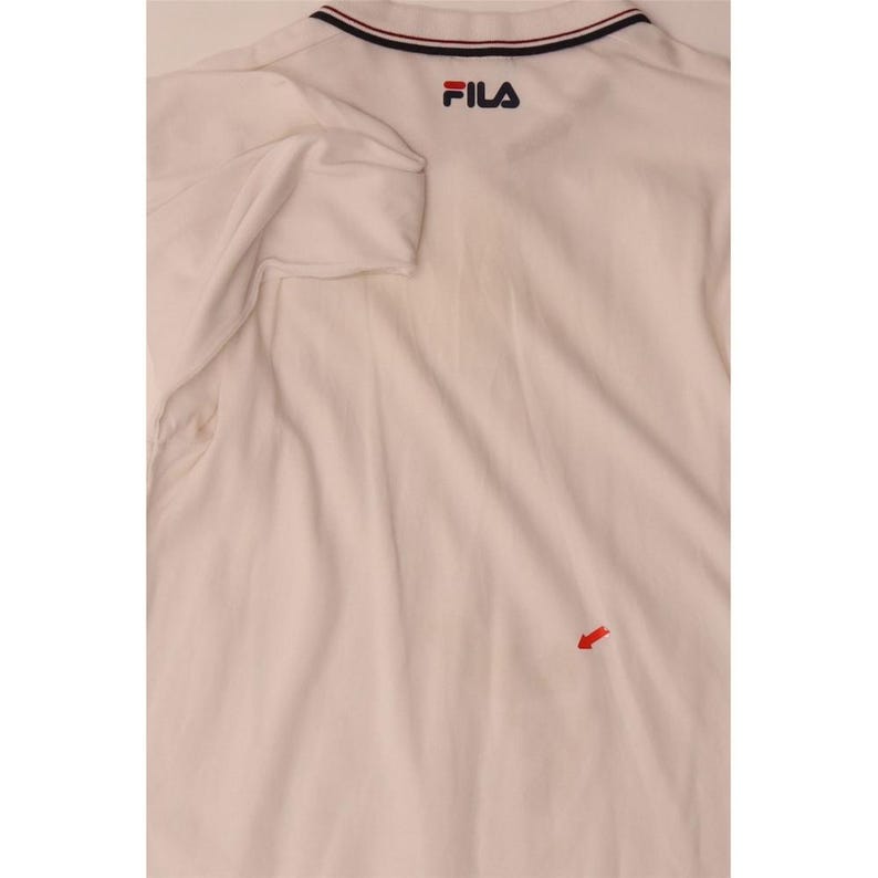 Fila mens long sleeve polo shirt XL white cotton image 4