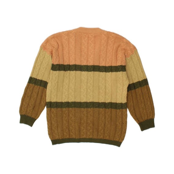 Buy VINTAGE Mens V-neck Jumper Sweater Large Multicoloured