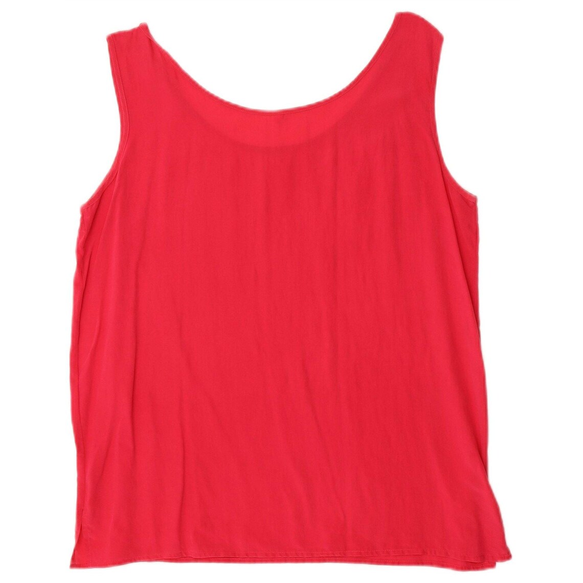 Vintage Womens Sleeveless Blouse Top UK 16 Large Pink Silk, foto 2 di 3