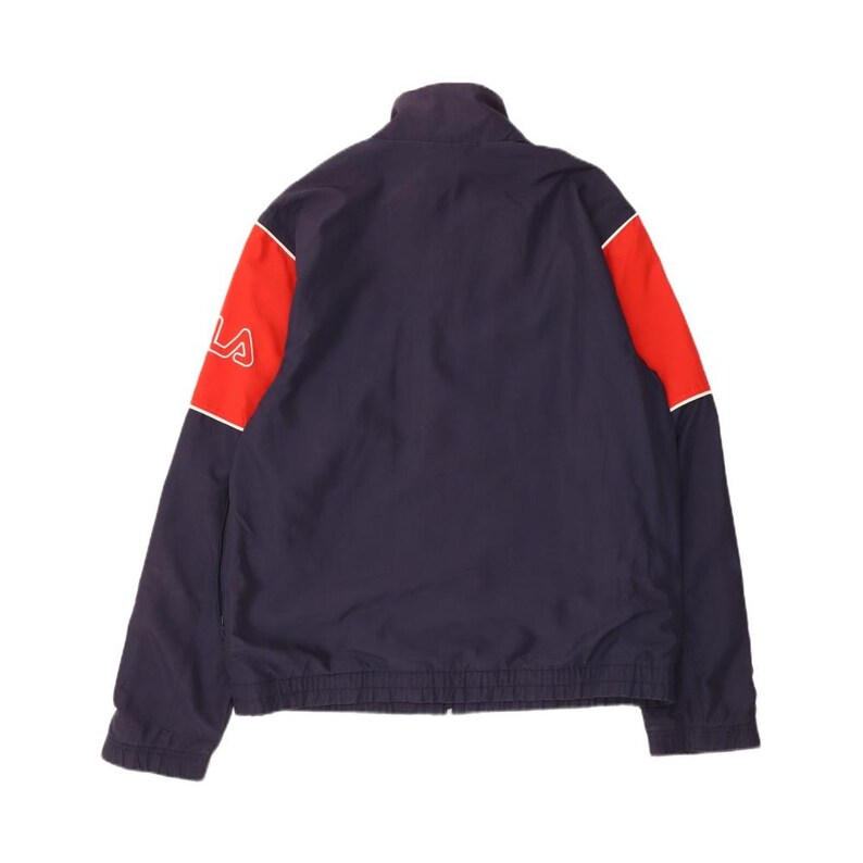 Fila Herren Grafik Trainingsjacke Jacke Large Navy Blau Colorblock Bild 2