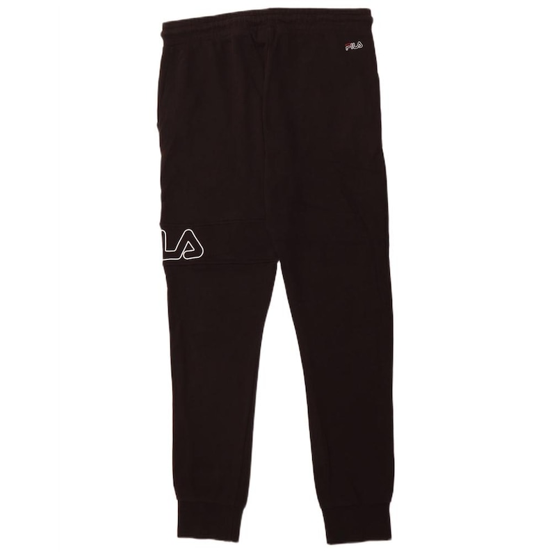 Fila mens graphic tracksuit trousers joggers large black image 2