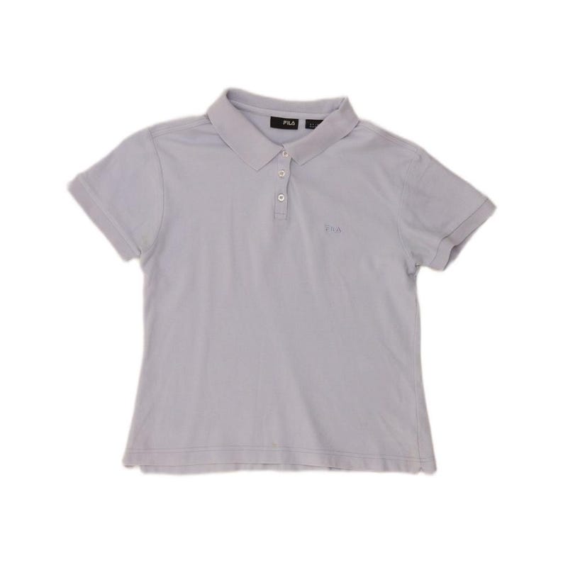 Fila Womens Polo Shirt UK 16 Large Blue Cotton image 1