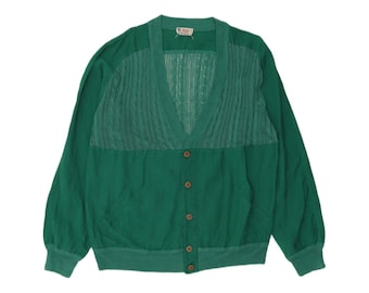Vintage Herren-Strickjacke, Größe IT 44 XL, Grün