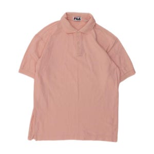 Fila mens polo shirt IT 48 medium pink cotton image 1