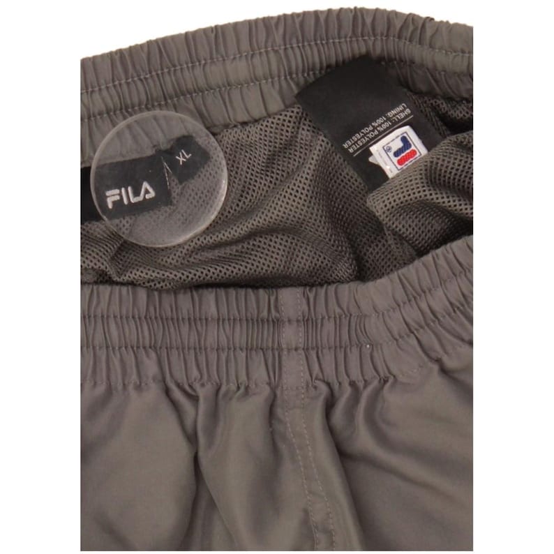Calção esportivo masculino Fila, tamanho XL, cinza, poliéster. imagem 3
