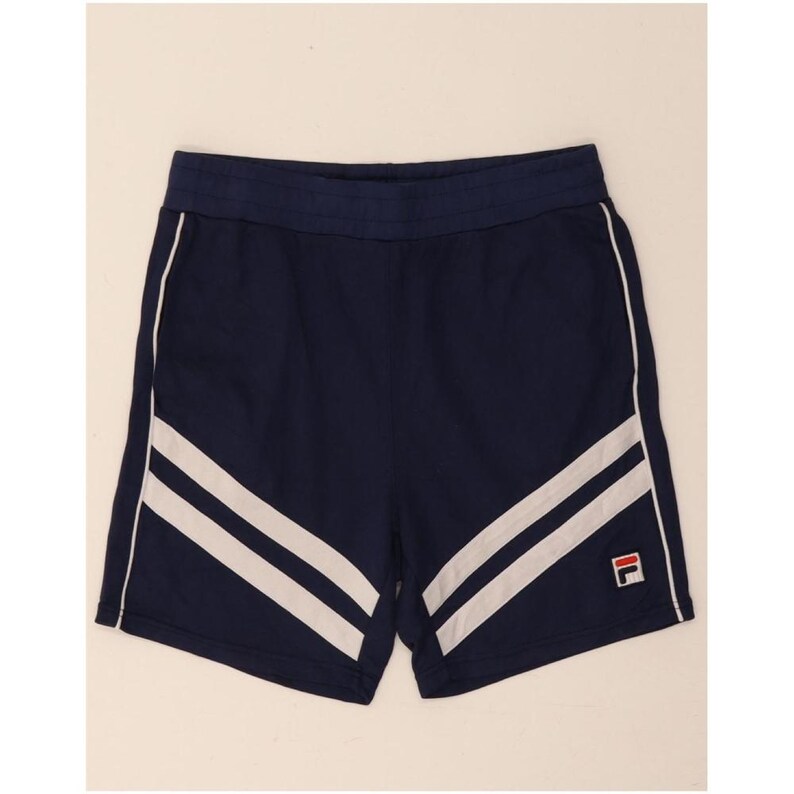 Fila mens sport shorts small navy blue striped cotton image 3