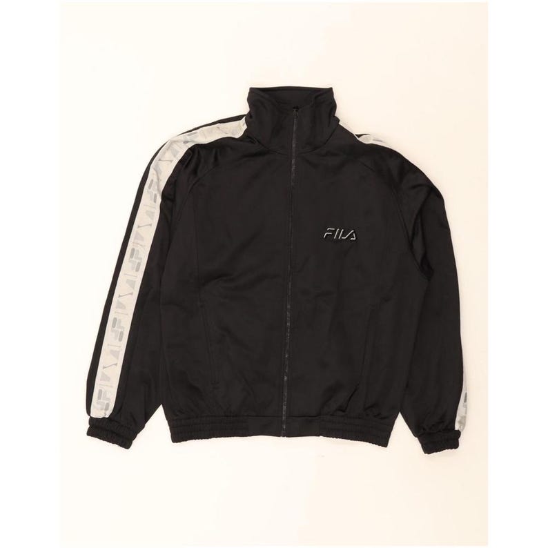 Veste de survêtement graphique pour femmes Fila IT 42, noir moyen, bloc de couleur image 1