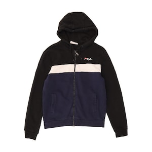 Fila womens zip hoodie sweater UK 14 medium multicoloured colourblock image 1
