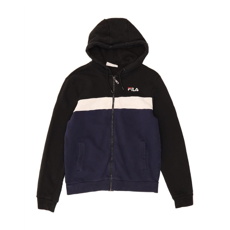 Fila womens zip hoodie sweater UK 14 medium multicoloured colourblock image 1