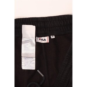 Pantaloni da tuta con grafica Fila da donna, taglia UK 14, cotone nero medio immagine 5