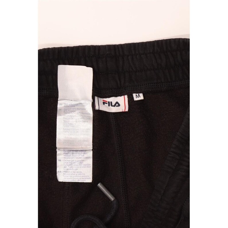 Pantaloni da tuta con grafica Fila da donna, taglia UK 14, cotone nero medio immagine 5