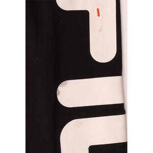 Pantaloni da tuta con grafica Fila da donna, taglia UK 14, cotone nero medio immagine 4