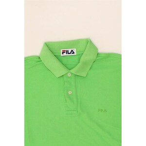 Polo Fila para hombre de algodón verde medio imagen 3