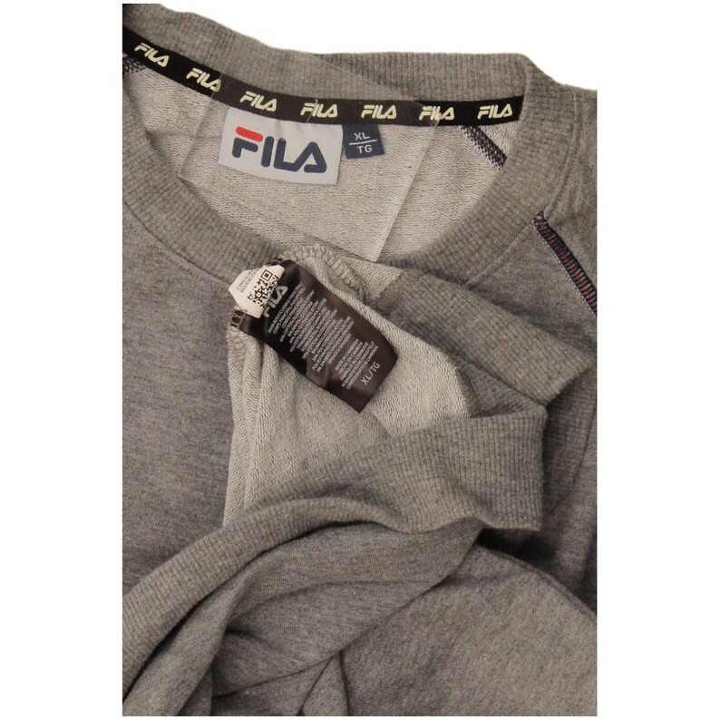 Fila Mens Sweatshirt Jumper XL Grey Cotton image 4