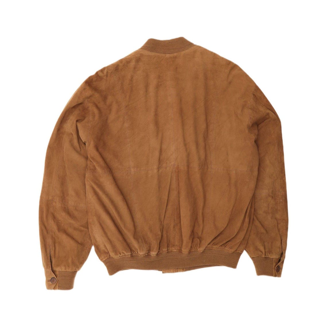 Vintage Mens Suede Jacket IT 52 XL Brown Leather, foto 2 di 3