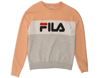 Fila Damen Grafik-Sweatshirt Pullover UK 44 Medium Bunt