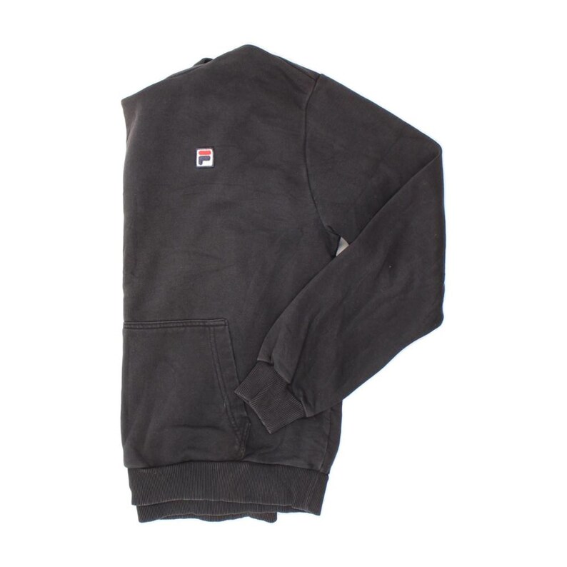 Fila mens hoodie jumper medium black cotton image 3