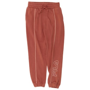 Fila Womens Graphic Tracksuit Trousers Joggers UK 4 XS Pink image 1