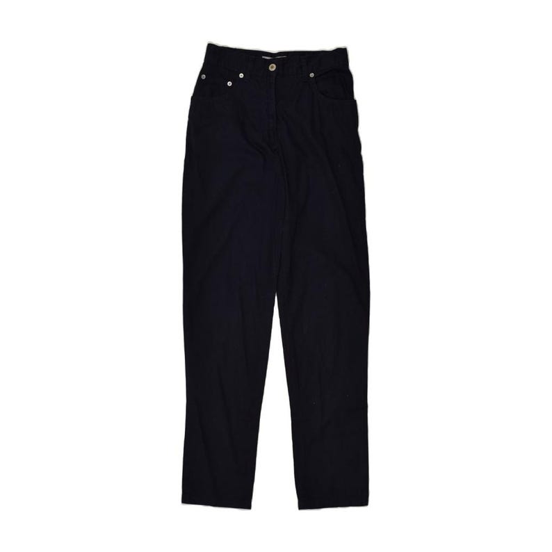 Fila womens high waist slim casual trousers IT 42 medium W26 L31 navy blue image 1