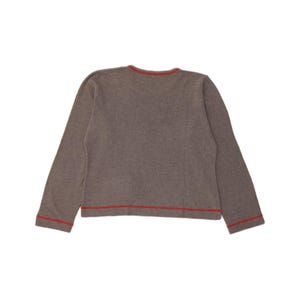 Top corto estampado de manga larga para mujer Fila, talla UK 16 (Grande), color gris. imagen 2