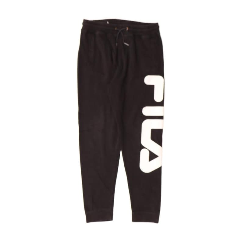 Pantaloni da tuta con grafica Fila da donna, taglia UK 14, cotone nero medio immagine 1