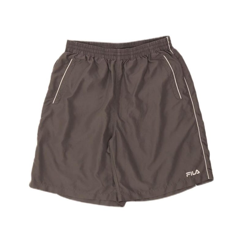 Calção esportivo masculino Fila, tamanho XL, cinza, poliéster. imagem 1