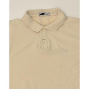 Fila mens polo shirt IT 48 small beige image 3