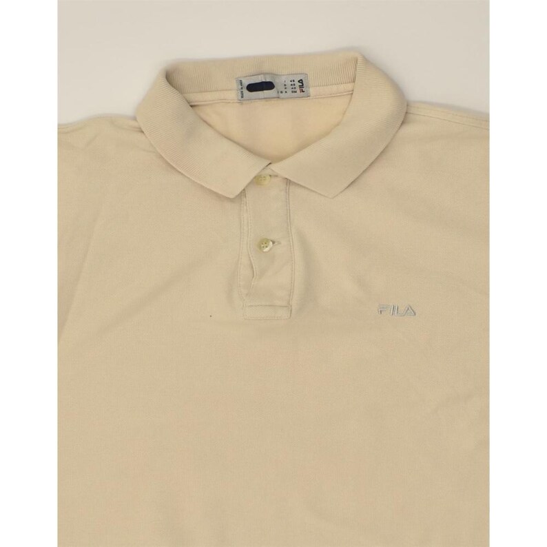 Fila mens polo shirt IT 48 small beige image 3