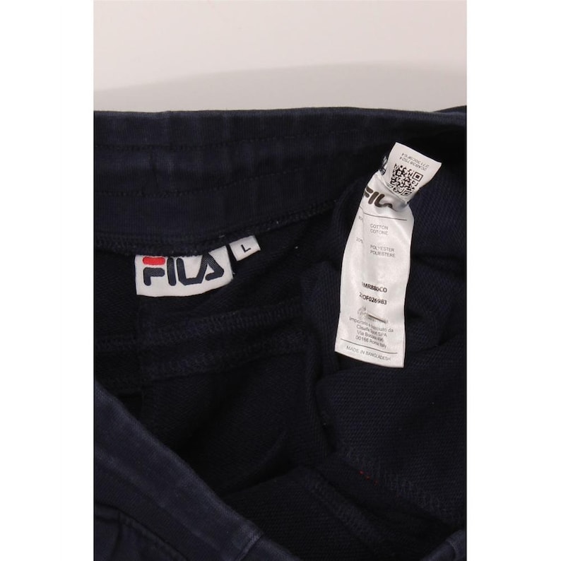 Pantalones de chándal Fila para hombre, talla grande, de algodón, azul marino imagen 3