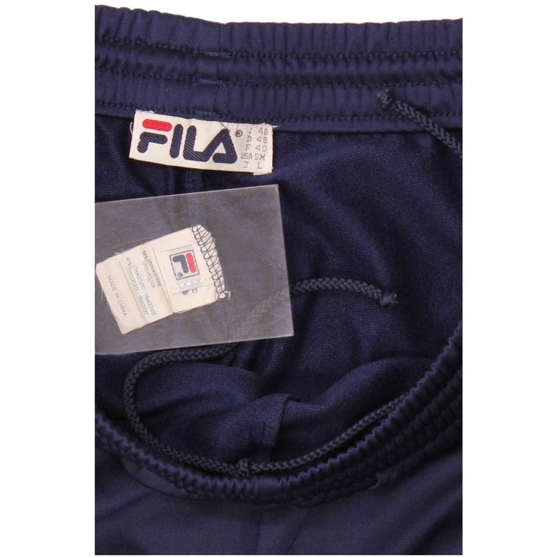 Fila Mens Tracksuit Trousers IT 48 Medium Navy Blue Colourblock Polyester image 5