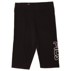 Fila womens graphic sport shorts UK 8 small black image 1