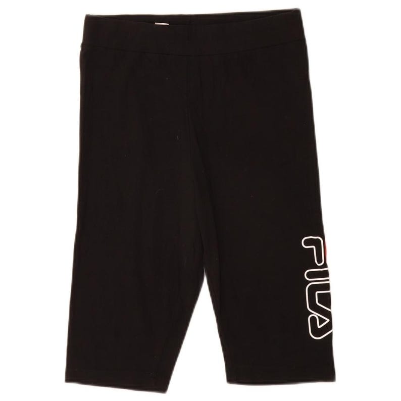 Fila womens graphic sport shorts UK 8 small black image 1