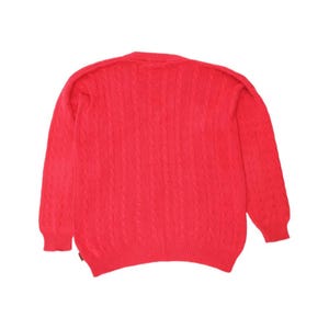 Jersey de cuello en V para hombre Fila IT 54 XL de algodón rojo imagen 2