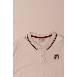 Fila mens long sleeve polo shirt XL white cotton image 5