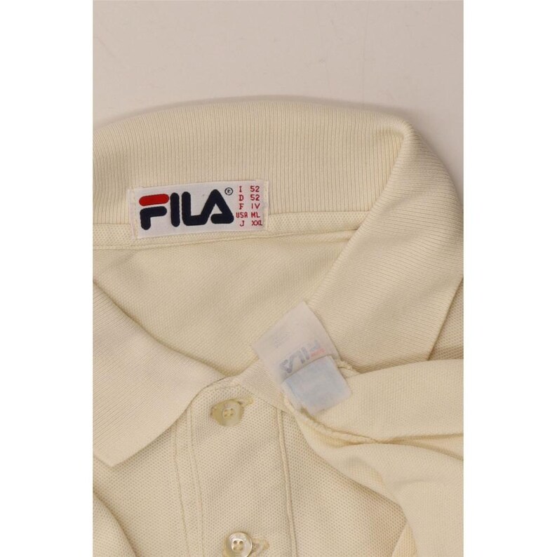 Fila Herren Poloshirt IT 52 Large aus weißer Baumwolle Bild 3