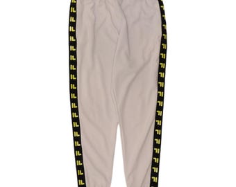 Fila mens graphic tracksuit trousers joggers medium  blue polyester